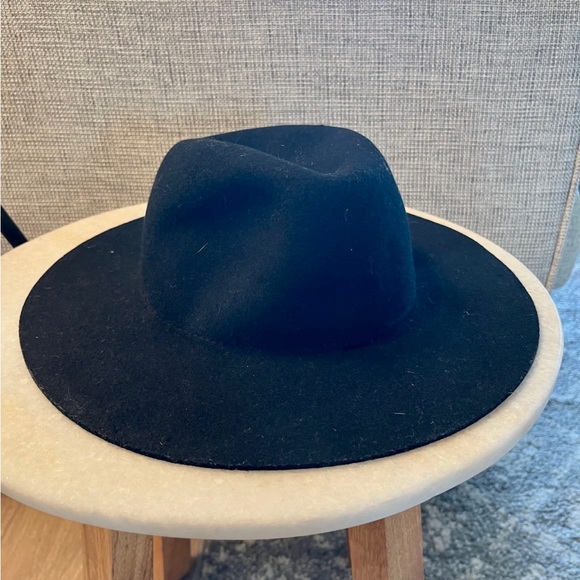 H&M Black 100% Wool Floppy Hat - Picture 3 of 4